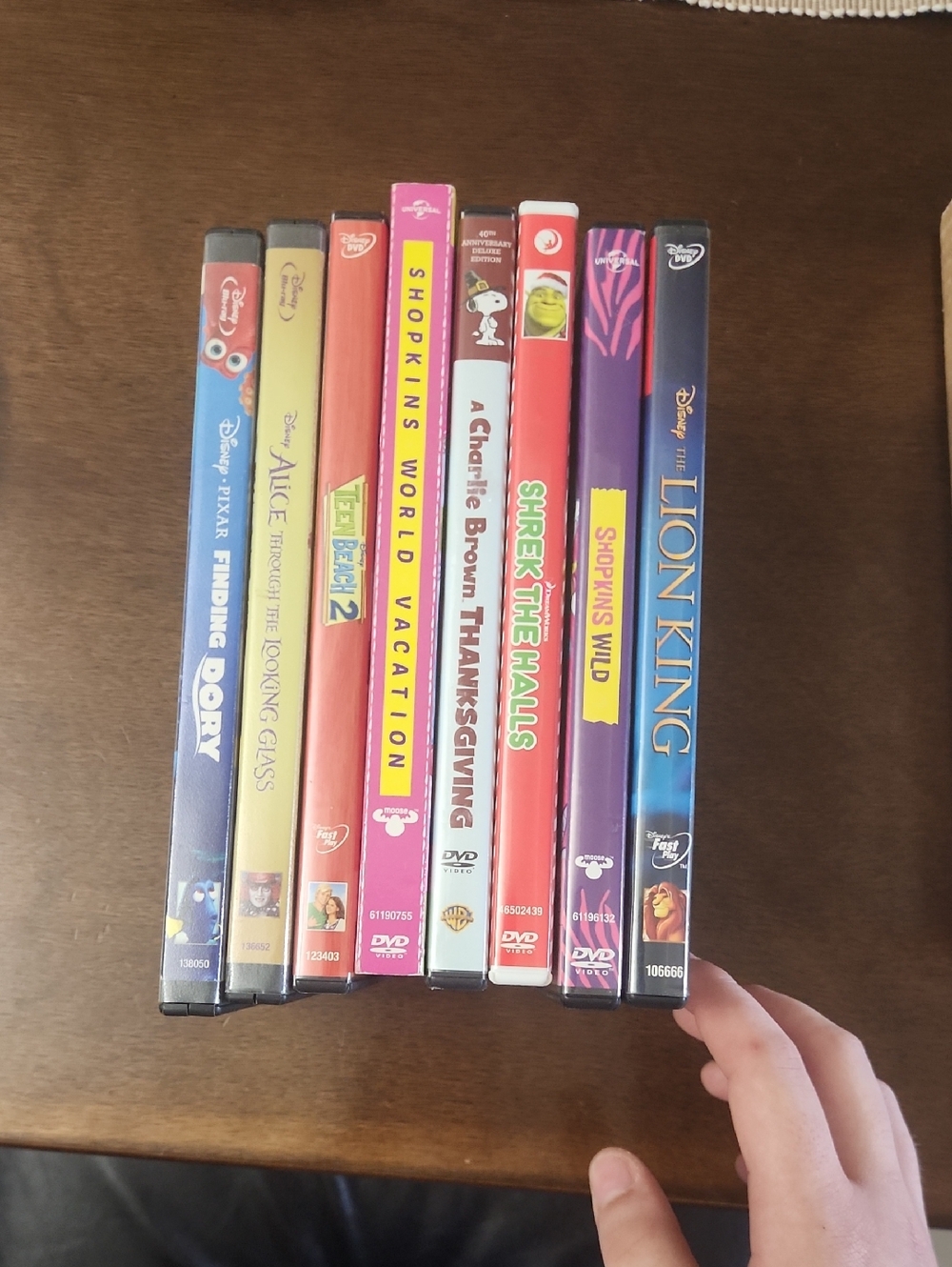 Lot of 8 Disney & Family DVD Movies - Bright Multicolor Spines
